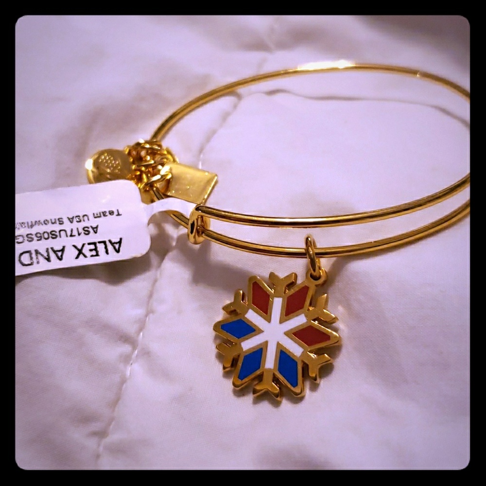 ALEX AND ANI team USA snowflake bracelet